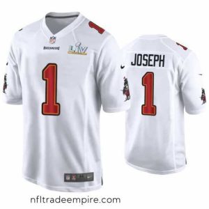 Stunning Greg Joseph Buccaneers White Super Bowl Lv Game Fashion Jersey