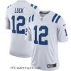 Charming Indianapolis Colts 12 Andrew Luck Nike White Vapor Limited Team Jersey