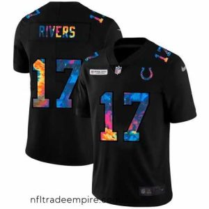 Superb Indianapolis Colts 17 Philip Rivers Nike Multi Color Black 2020 NFL Crucial Catch Vapor Untouchable Limited Jersey