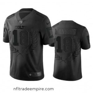 Superb Indianapolis Colts 18 Peyton Manning Nike Black NFL MVP Limited Edition Jersey