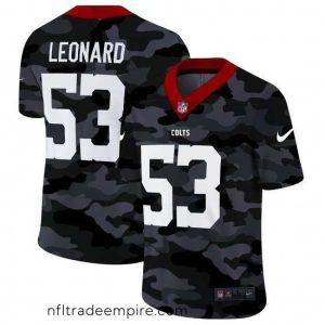 Superb Indianapolis Colts 53 Darius Leonard Nike 2020 Black CAMO Vapor Untouchable Limited Stitched NFL Jersey