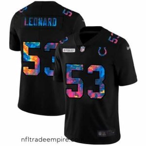 Irresistible Indianapolis Colts 53 Darius Leonard Nike Multi Color Black 2020 NFL Crucial Catch Vapor Untouchable Limited Jersey