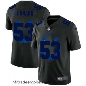 Charming Indianapolis Colts 53 Darius Leonard Nike Team Logo Dual Overlap Limited NFL Jersey Black