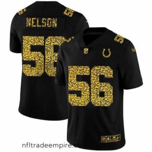 Charming Indianapolis Colts 56 Quenton Nelson Nike Leopard Print Fashion Vapor Limited NFL Jersey Black