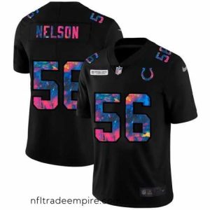 Irresistible Indianapolis Colts 56 Quenton Nelson Nike Multi Color Black 2020 NFL Crucial Catch Vapor Untouchable Limited Jersey