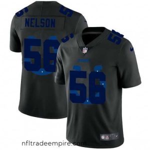 Gorgeous Indianapolis Colts 56 Quenton Nelson Nike Team Logo Dual Overlap Limited NFL Jersey Black