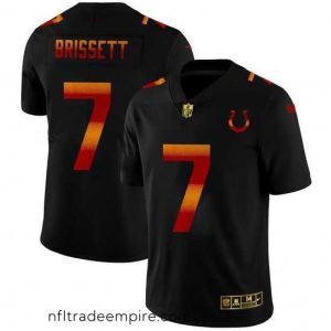 Charming Indianapolis Colts 7 Jacoby Brissett Black Nike Red Orange Stripe Vapor Limited NFL Jersey
