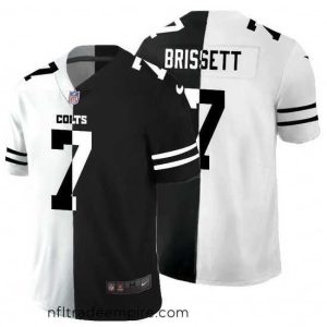 Enchanting Indianapolis Colts 7 Jacoby Brissett Black V White Peace Split Nike Vapor Untouchable Limited NFL Jersey