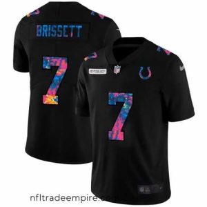 Gorgeous Indianapolis Colts 7 Jacoby Brissett Nike Multi Color Black 2020 NFL Crucial Catch Vapor Untouchable Limited Jersey