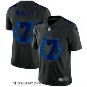 Alluring Indianapolis Colts 7 Jacoby Brissett Nike Team Logo Dual Overlap Limited NFL Jersey Black