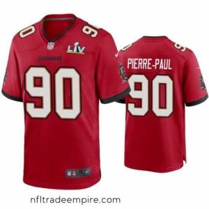 Magnificent Jason Pierre Paul Buccaneers Red Super Bowl Lv Game Jersey