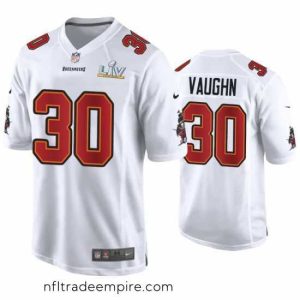 Delightful Ke'Shawn Vaughn Buccaneers White Super Bowl Lv Game Fashion Jersey