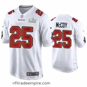 Alluring Lesean Mccoy Buccaneers White Super Bowl Lv Game Fashion Jersey
