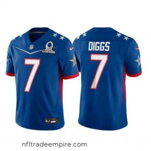 Magnificent 2022 NFL Pro Bowl Dallas Cowboys #7 Trevon Diggs NFC Blue Jersey