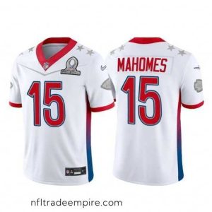 Charming 2022 NFL Pro Bowl Kansas City Chiefs 15 Patrick Mahomes AFC White Jersey