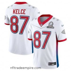 Charming 2022 NFL Pro Bowl Kansas City Chiefs 87 Travis Kelce AFC White Jersey