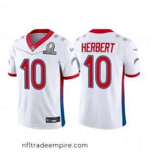 Exquisite 2022 NFL Pro Bowl Los Angeles Chargers #10 Justin Herbert AFC White Jersey