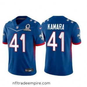 Enchanting 2022 NFL Pro Bowl New Orleans Saints 41 Alvin Kamara NFC Blue Jersey