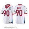 Magnificent 2022 NFL Pro Bowl Pittsburgh Steelers 90 T J Watt AFC White Jersey