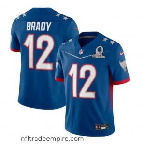Enchanting 2022 NFL Pro Bowl Tampa Bay Buccaneers #12 Tom Brady NFC Blue Jersey