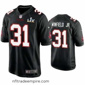 Gorgeous Antoine Winfield Jr. Buccaneers Black Super Bowl Lv Game Fashion Jersey