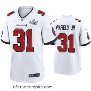 Charming Antoine Winfield Jr. Buccaneers White Super Bowl Lv Game Jersey