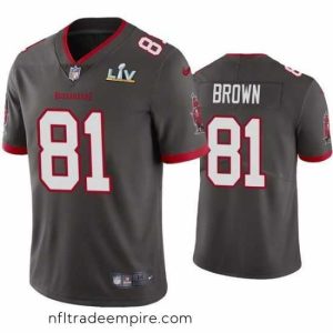 Irresistible Antonio Brown Buccaneers Pewter Super Bowl Lv Vapor Limited Jersey