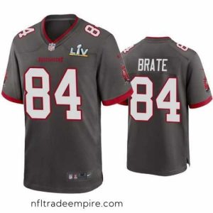 Delightful Cameron Brate Buccaneers Pewter Super Bowl Lv Game Jersey