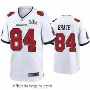 Delightful Cameron Brate Buccaneers White Super Bowl Lv Game Jersey