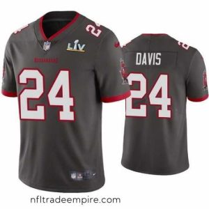 Gorgeous Carlton Davis Buccaneers Pewter Super Bowl Lv Vapor Limited Jersey