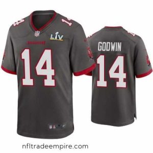 Gorgeous Chris Godwin Buccaneers Pewter Super Bowl Lv Game Jersey