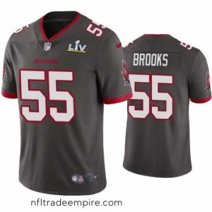 Charming Derrick Brooks Buccaneers Pewter Super Bowl Lv Vapor Limited Jersey
