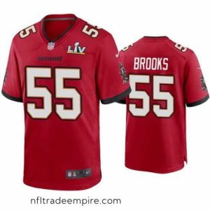 Superb Derrick Brooks Buccaneers Red Super Bowl Lv Game Jersey