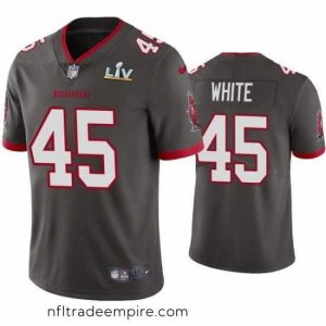 Superb Devin White Buccaneers Pewter Super Bowl Lv Vapor Limited Jersey