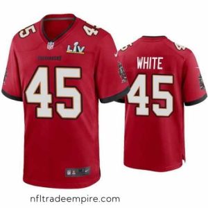 Charming Devin White Buccaneers Red Super Bowl Lv Game Jersey