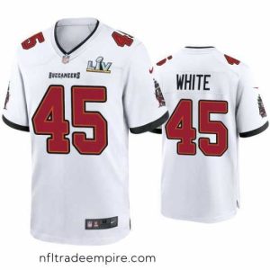 Exquisite Devin White Buccaneers White Super Bowl Lv Game Jersey