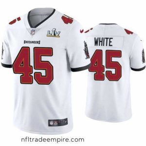 Stunning Devin White Buccaneers White Super Bowl Lv Vapor Limited Jersey
