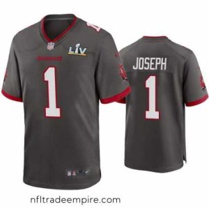 Charming Greg Joseph Buccaneers Pewter Super Bowl Lv Game Jersey