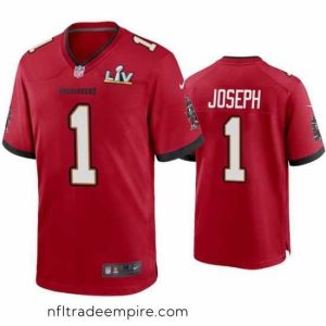 Gorgeous Greg Joseph Buccaneers Red Super Bowl Lv Game Jersey