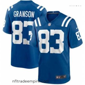 Exquisite Indianapolis 83 Colts Indianapolis Colts Kylen Granson Blue Limited Jersey