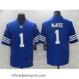 Superb Indianapolis Colts 1 Mcafee Blue Nike Vapor Untouchable Limited 2021 NFL Jersey