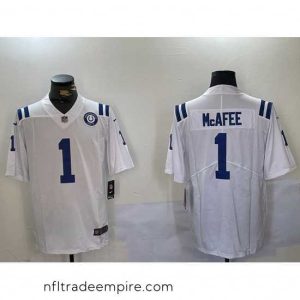 Magnificent Indianapolis Colts 1 Pat Mcafee White Vapor Untouchable Limited Stitched Jersey