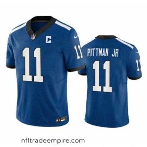 Stunning Indianapolis Colts 11 Michael Pittman Jr Royal 2023 F.U.S.E Indiana Nights Limited Stitched Football Jersey