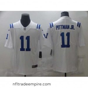 Magnificent Indianapolis Colts 11 Pittman jr White Nike Vapor Untouchable Limited 2021 NFL Jersey