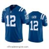 Gorgeous Indianapolis Colts 12 Andrew Luck Blue 2023 F.U.S.E Vapor Untouchable Stitched Football Jersey