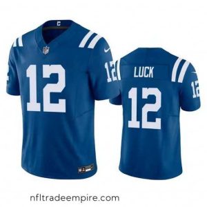 Gorgeous Indianapolis Colts 12 Andrew Luck Blue 2023 F.U.S.E Vapor Untouchable Stitched Football Jersey