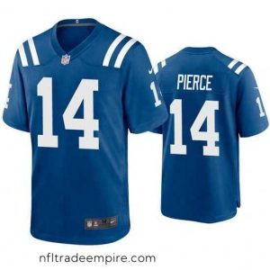 Exquisite Indianapolis Colts 14 Alec Pierce Blue Stitched Football Jersey