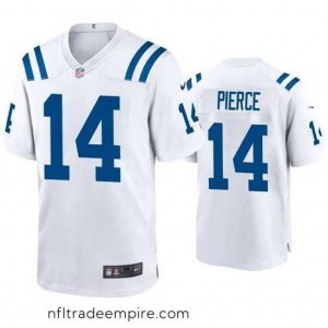 Alluring Indianapolis Colts 14 Alec Pierce White Stitched Football Jersey