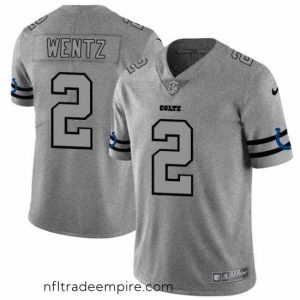Exquisite Indianapolis Colts 2 Carson Wentz Nike Gray Gridiron II Vapor Untouchable Limited NFL Jersey