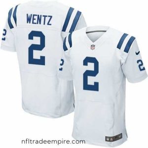 Alluring Indianapolis Colts 2 Carson Wentz White Stitched NFL New Elite Jersey